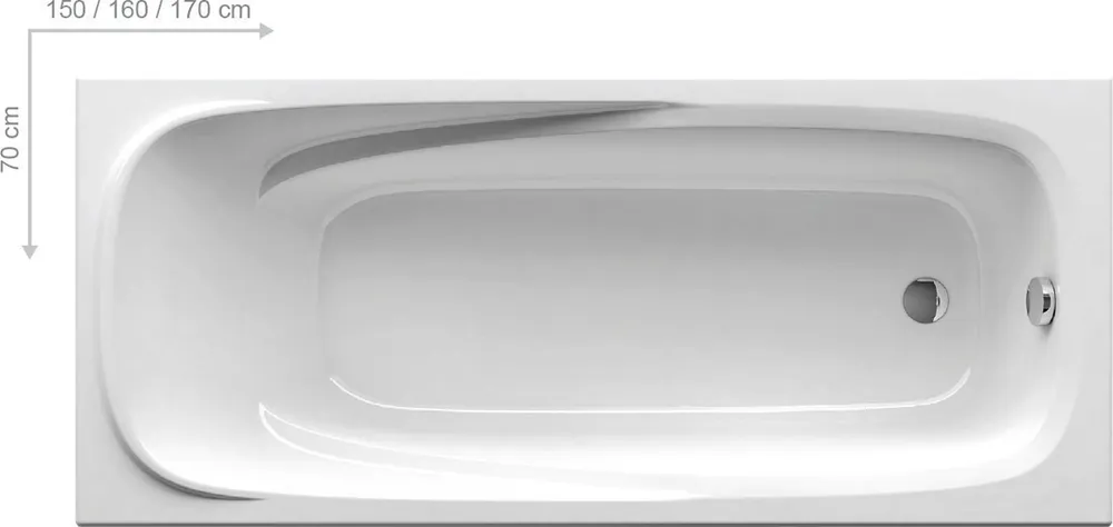 Kylpyamme Ravak Vanda II, 170x70, Merkkituote
