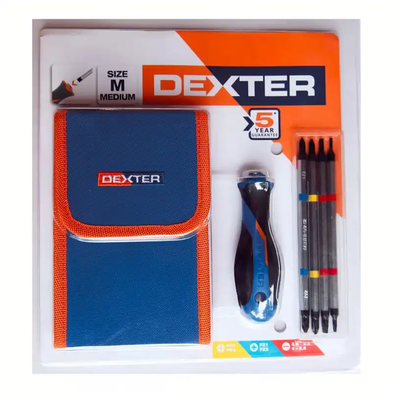 Ruuvimeisseli- ja suutinsarja Dexter 6 kpl. Halpa Hinta