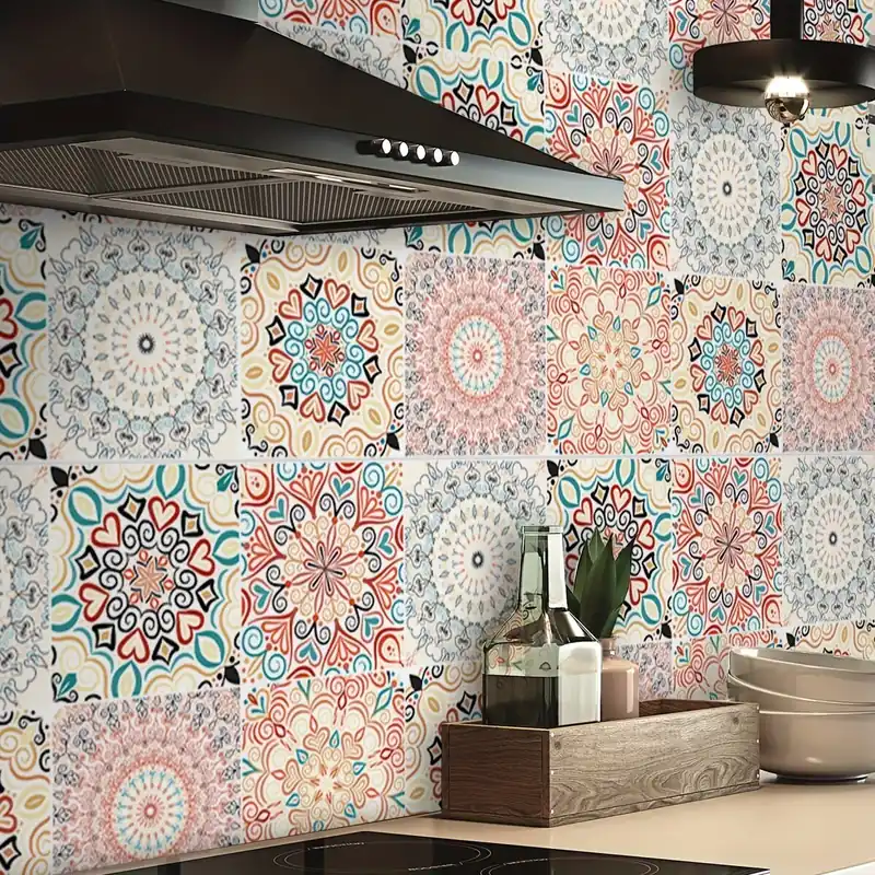 Tarjous Marokkolainen Itsekiinnittyvä Tapettirulla - 119.89X30.0cm, Vedenkestävä ja Öljynkestävä, Rožinis
