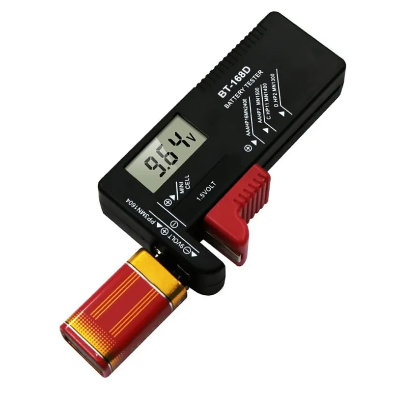 Akkutesteri, yleinen akkutesteri, BT-168D akkutesteri, AA AAA C 9V akkutesteri (digitaalinen näyttö) Osta Tänään