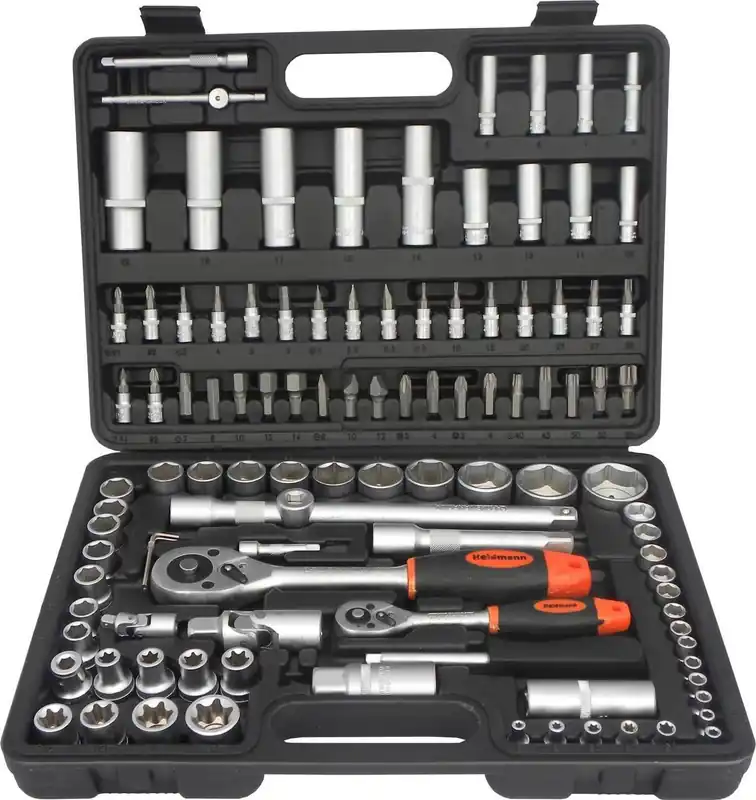 Työkalut, kärki- ja hylsysarja Geko G10151, 1/4", 1/2", 108 kpl Suosittu