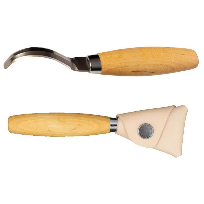 Muovausveitsi Morakniv® 163, säde 15 mm, terävä terä molemmin puolin, ruostumaton teräs, nahkakotelo Nopea Toimitus