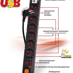 Jatkopistorasia Acar USB 6 Loppuunmyynti