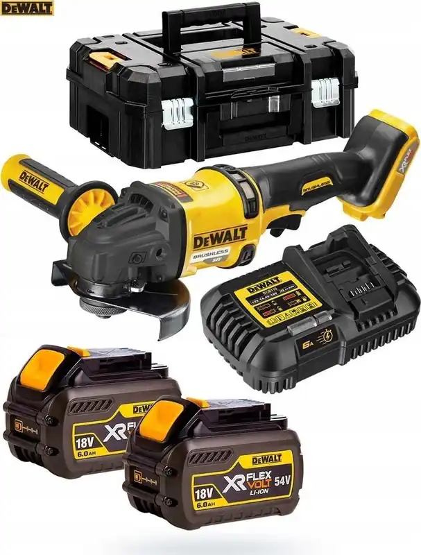 Sertifioitu Akkukulmahiomakone 54V 2 x 6 Ah DEWALT DCG418T2-QW
