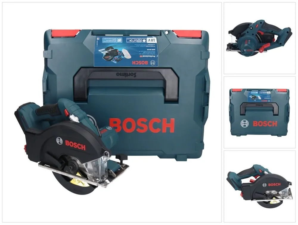 Sertifioitu Bosch GKM 18V-50 Professional akkumetallikäsipyörösaha 18 V 136 mm (06016B8001) ilman harjoja + L-Boxx - ilman akkua, ilman laturia