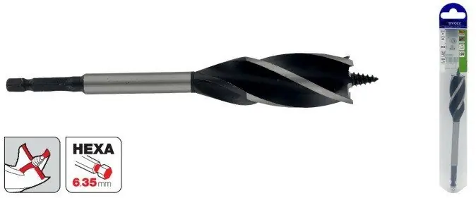 Halpa Hinta Puuporanterä 32 mm, 4 leikkuuterää, 1/4 HEX