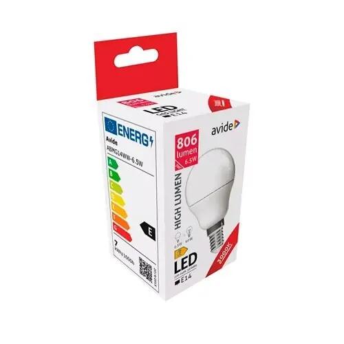 Merkkituote LED-lamppu E14, G45, 6.5W, 806lm, 3000K