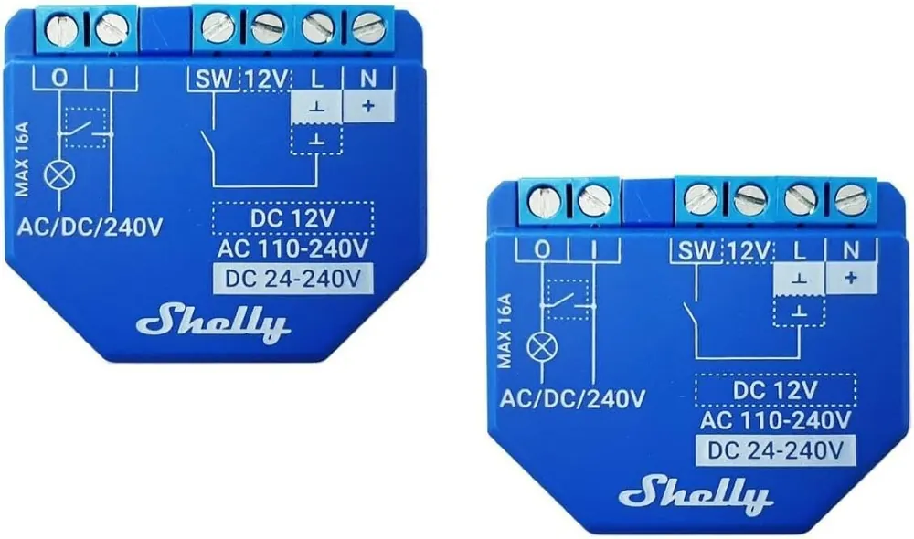 Shelly Plus 1 WLAN Switch 2 -sarjan pakkaus Ilmainen Palautus
