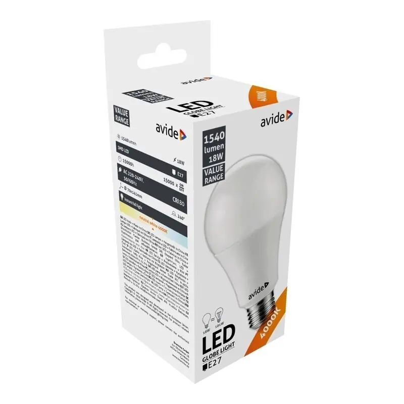 LED-lamppu Avide 18W E27 4000K Vain Tänään