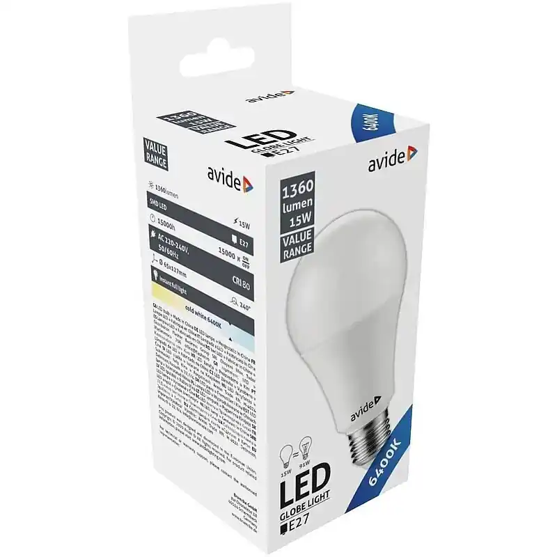 Halpa Hinta Avide LED-lamppu 15W E27 6400K