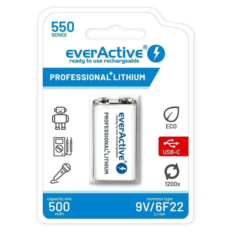 EverActive 6F22/9V 550 mAh Tilaa Heti
