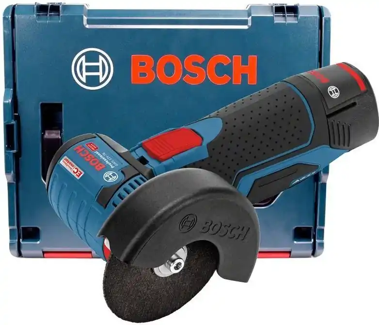 Bosch Professional GWS 12V-76 kulmahiomakone + 2 akkua 3,0Ah + L-BOXX 75mm halkaisija - 06019F200B Tarjoushinta