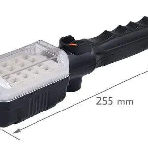Tehdashinta LED-työpajasoihtu 12W 230V - Kylmänvalkoinen (6500K), 5m kaapelilla.