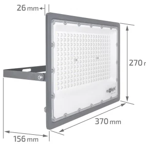 Valonheitin - LED halogeeni 200W - Harmaa - Kylmä valkoinen (6500K) - 3 vuoden takuu Tarjoushinta
