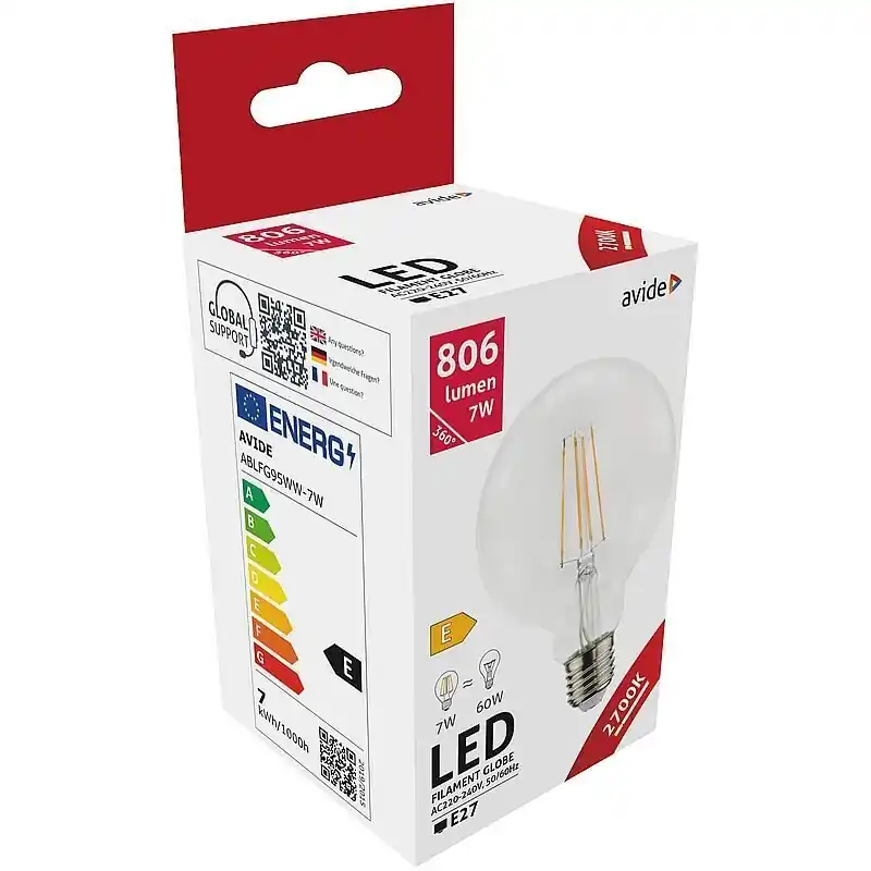 Löytö Avide LED-lamppu 7W E27 G95