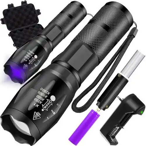 LED-taskulamppu, 2in1, musta Pikatoimitus