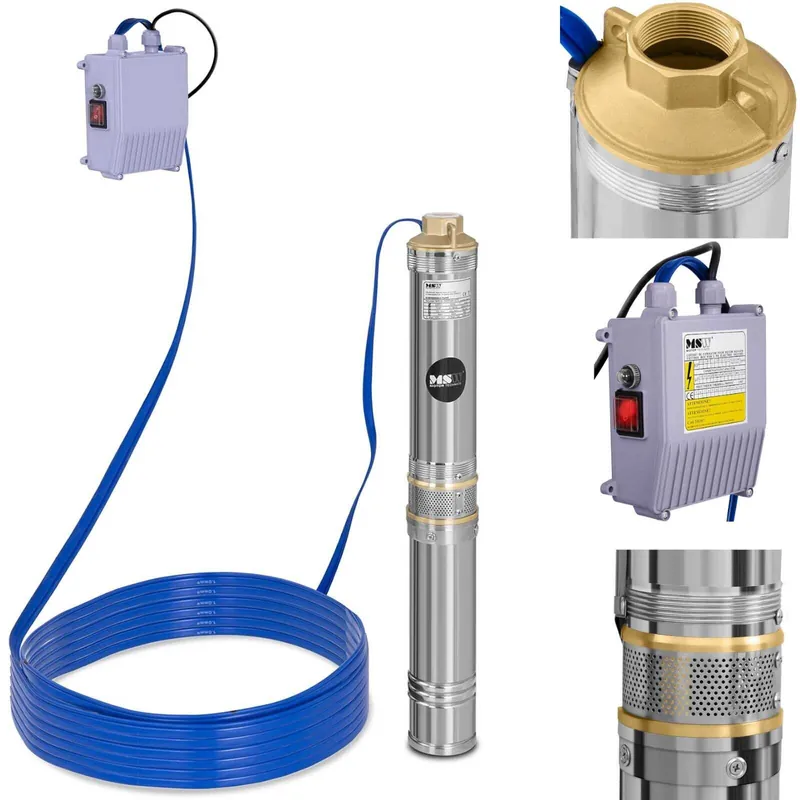 Tehokas uppopumppu kaivoille, 6000 l/h, 43 m Alkuperäinen