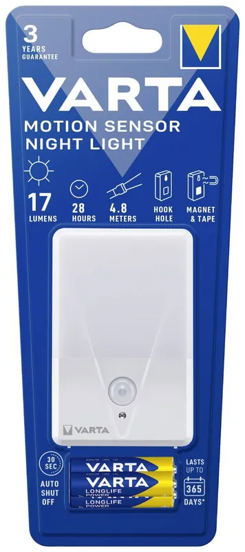 Suosittu Varta Motion Sensor Night Light 16624 seinä-yövalo liiketunnistimilla