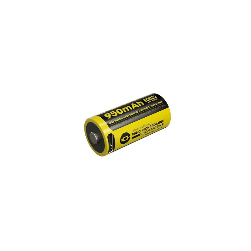 Uutuus Akku NITECORE 16340 NL169R 950mAh USB-C