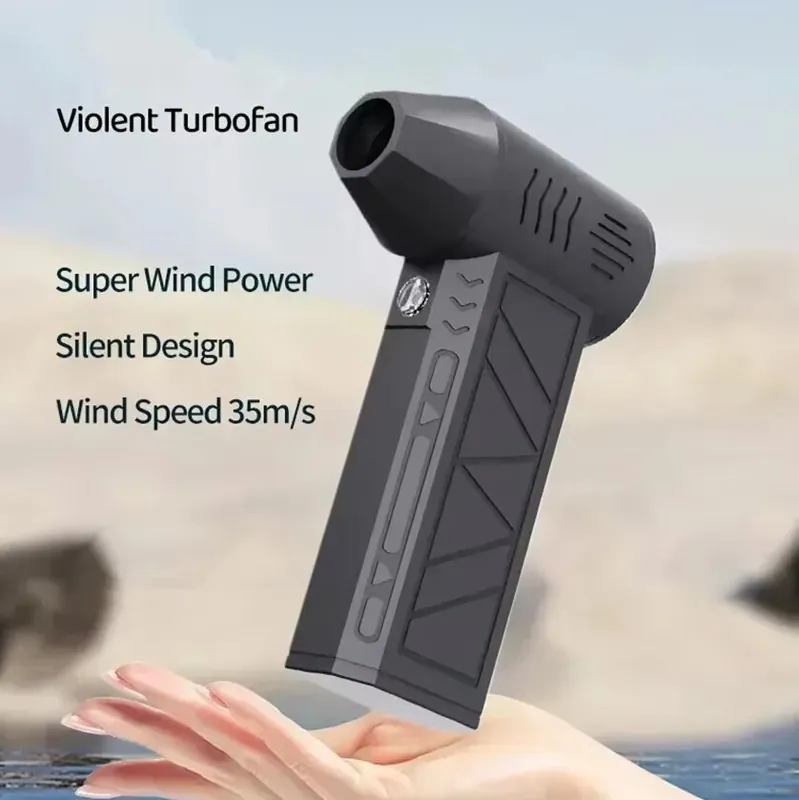 Tilaa Heti 130000 RPM Mini Ilmapuhallin Käsikäyttöinen Sähköinen Turbo Jet Tuuletin Harjaton Moottori Violent Puhallin Tuulennopeus 52m/s Teollinen kanavatuuletin