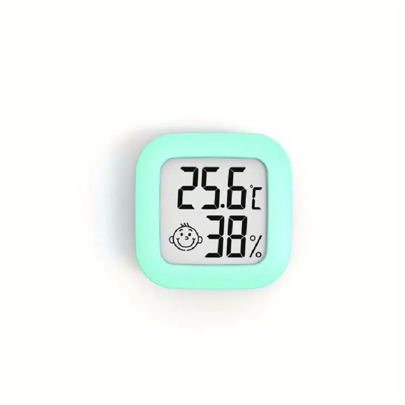 Älykäs Hymy Mini LCD Digitaalinen Lämpömittari Huoneen Lämpötilan ja Kosteuden Tarkkaan Seurantaan Akku Mukana, Žalias Edullinen