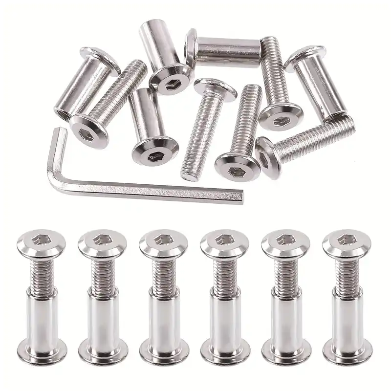 25kpl 304 ruostumaton teräs M6x16-75 lukitusruuvi kuusiohjaushylsy sylinterikantapulttimutteri., M6x16mm-25PCS Korkea Laatu
