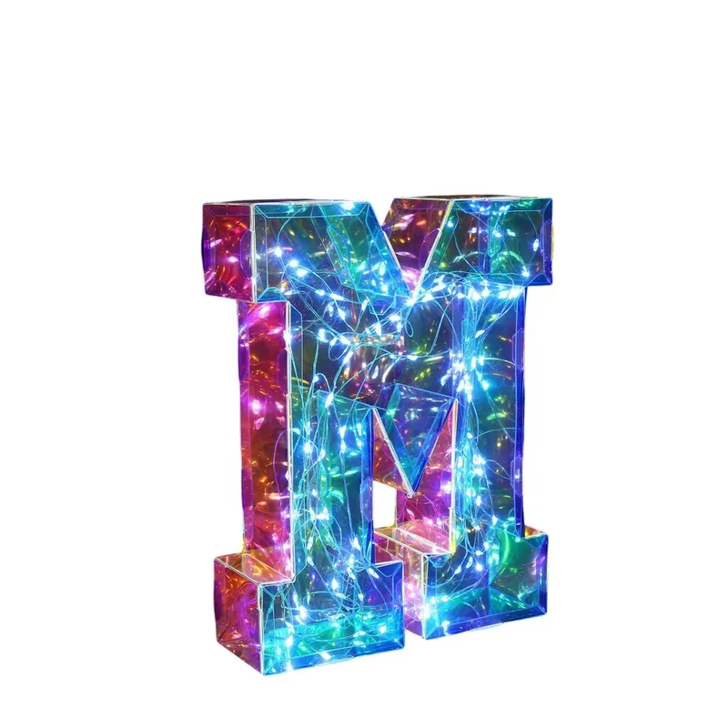 Edullinen Hinta Glam Tyyli LED Kirjain & Numero - Monivärinen Valaisin koriste, USB & Paristo., L