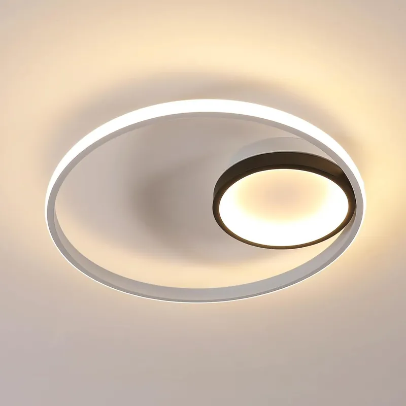 Poisto LED kattovalo, Pyöreä LED kattovalaisin, Moderni pinta-asennettava lämmin valon kattovalaistus 3000K Ø40CM olohuoneeseen makuuhuoneeseen ravintolaan keittiöön parvekkeelle käytävään.