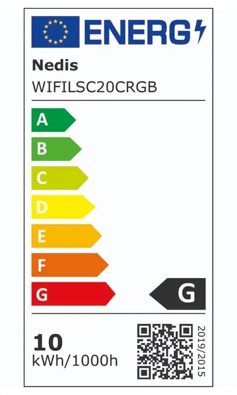NEDIS Wi-Fi chytrý LED pásek/ 18W/ 220-240V/ IP20/ 860lm/ 2700-6500 K/ teplá až studená bílá/ RGB/ 2m Korkea Laatu