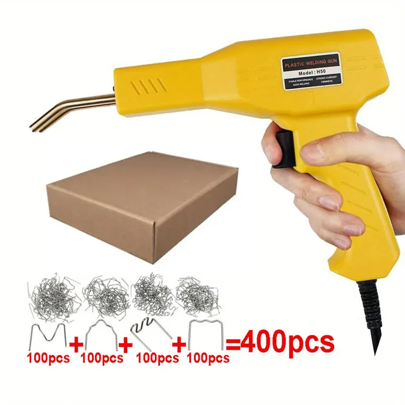 Edullinen Kuuma Nitoja 400/1200kpl Muovin Hitsauskone Puskurin Korjaus Sarja Juotosrauta Muovin Korjaus Auton Puskurin Hitsaus., 220V 400vnt Karštos segtukai