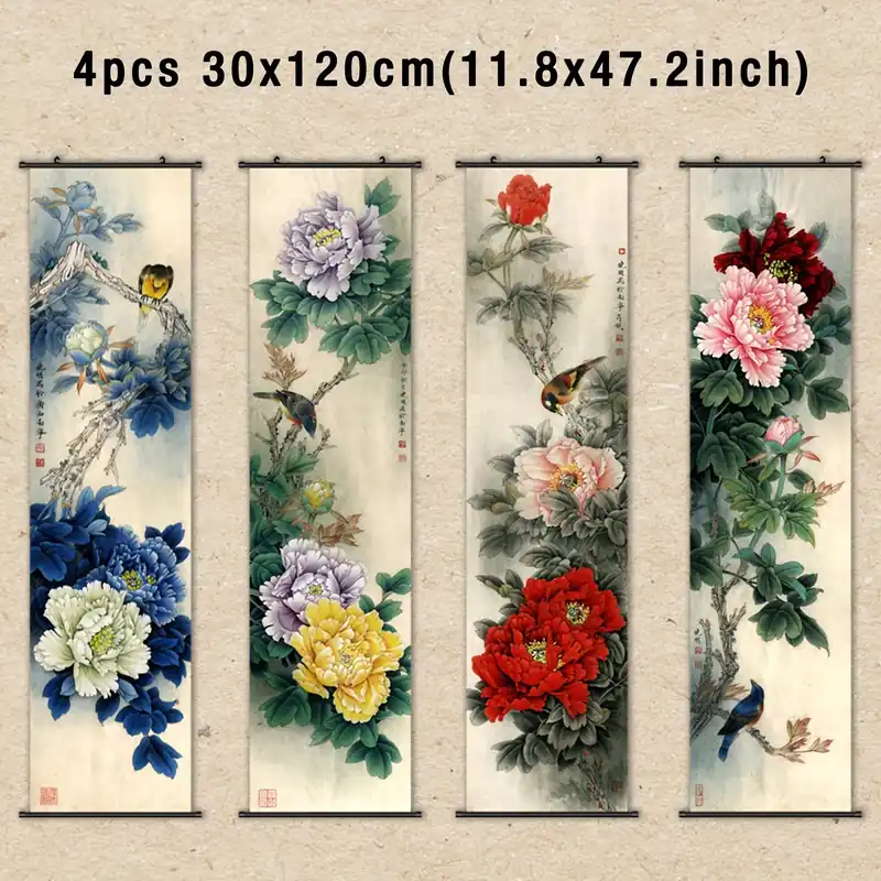 Pionitaulu, setti, 4vnt 30x120cm / 11,8x47,2 colio Lähetetään Heti