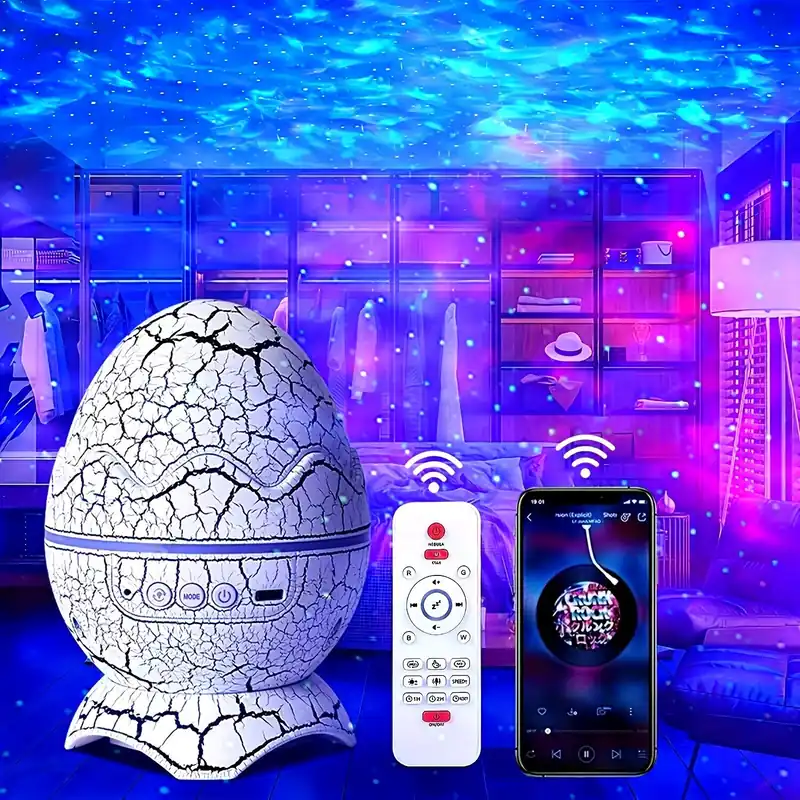 Tarjous Galaxy Projektori Dinosauruksen Muna Tähti Lamppu, USB Ladattava