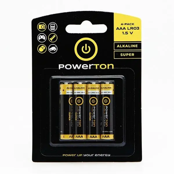 Powerton AAA paristot, 1.5 V, 4 kpl Flash-Tarjous