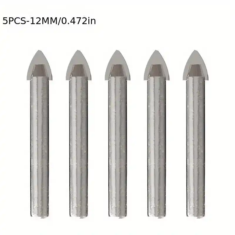 Bestseller 4/6/7-osaiset Karbidikolmio Poranteräsarja Laatoille ja Lasille, 12mm-5vnt