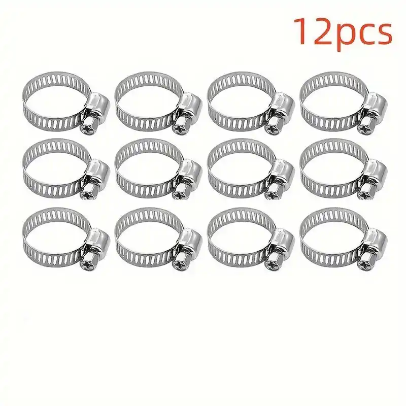 24kpl/12kpl, 8 Kokoa, 8-44Mm Ruostumaton Säädettävä Teräspanta Letkukiristin, 25-38mm-12vnt Viikonlopputarjous