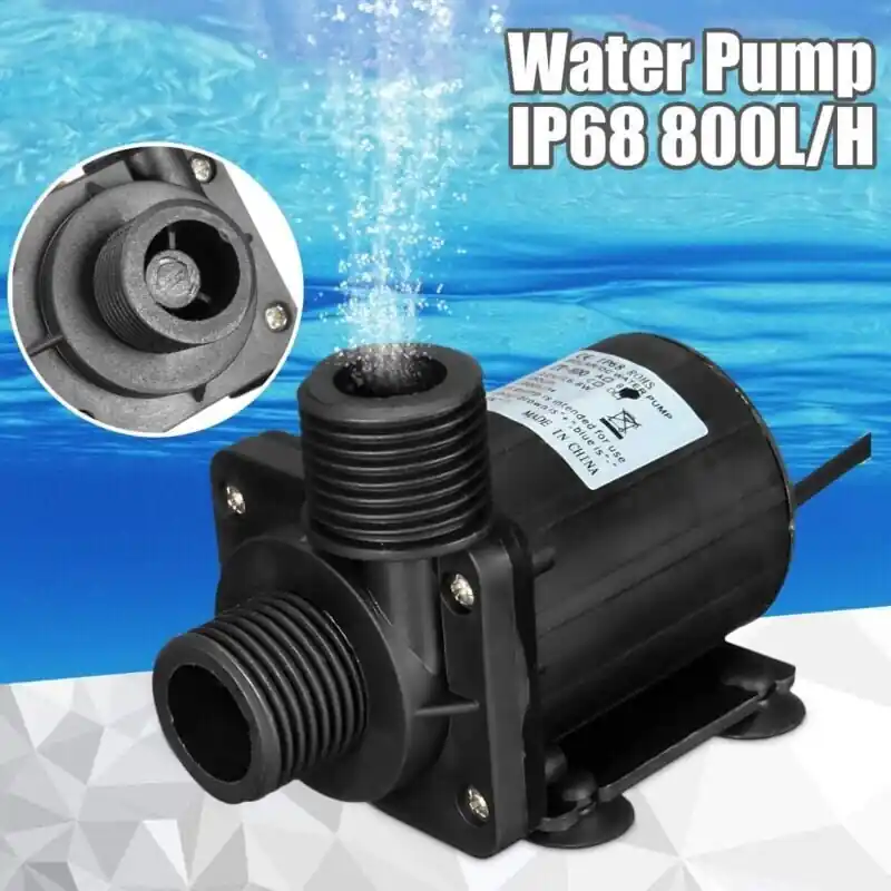Pikatoimitus DC 12V 800L/H 5M harjaton upotettava vesipumppu suihkulähteen uima-altaan aurinkokiertojärjestelmään vedenkiertojärjestelmä