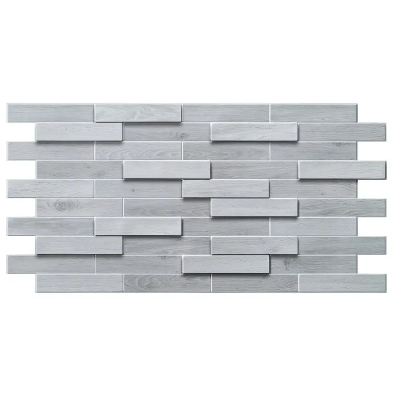 Viikonlopputarjous Walldone 3D PVC seinäpaneeli valkoinen tammiparketti - tyylikkäät seinäpaneelit kotiin (980 x 480 mm), 5 kpl setti