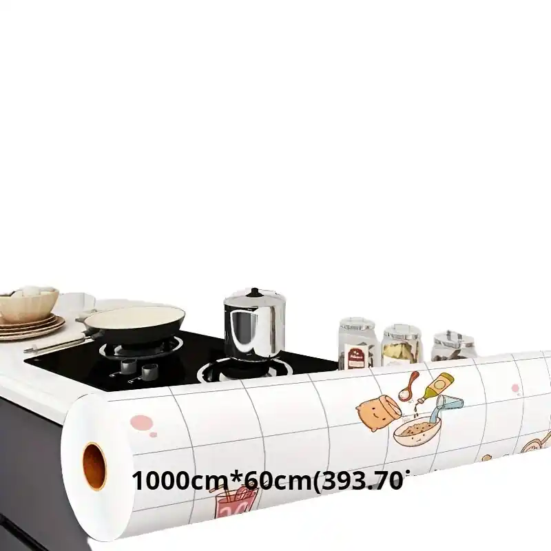 Sarjakuva Keittiöteema Vedenkestävä Tapetti, 1000 cm * 60 cm (393,70 colio * 23,62 colio) Pikatoimitus