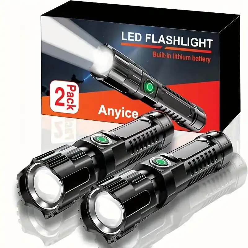 Taskulamppu USB, LED, 1200 mAh - 2 PC Eniten Myyty
