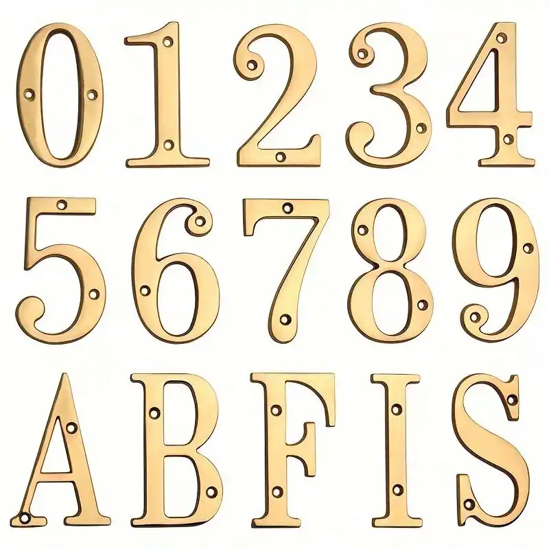 Eniten Myyty Metallinen Talon Numeroja ja Kirjaimia, 10,16 cm žalvario numeris 0