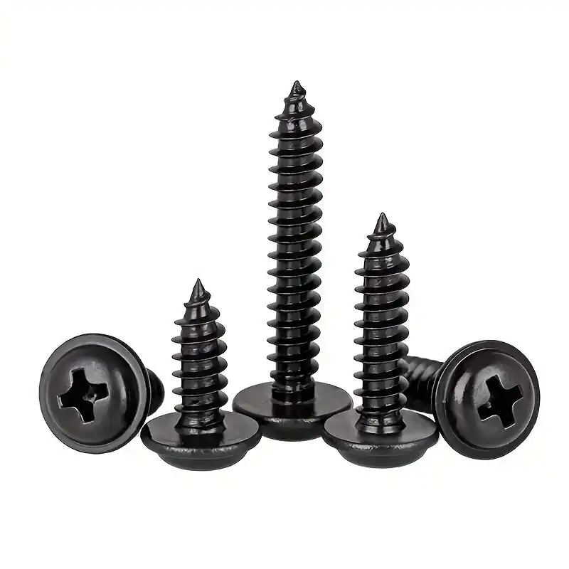 Hiiliteräs Itsekierteittävät Ruuvit Aluslaatoilla, M3-30 mm / 1,18 colio Alennettu Hinta