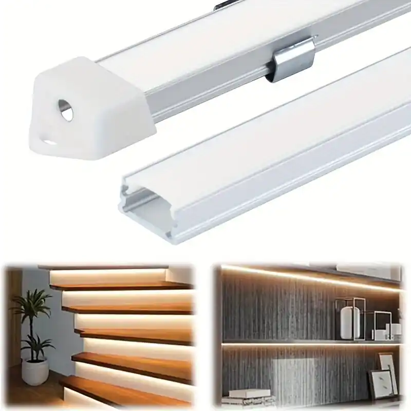 LED-kanavadiffuusorisarja alumiiniprofiiliin, Juodas aliuminis + baltas dangtelis Uusi Malli