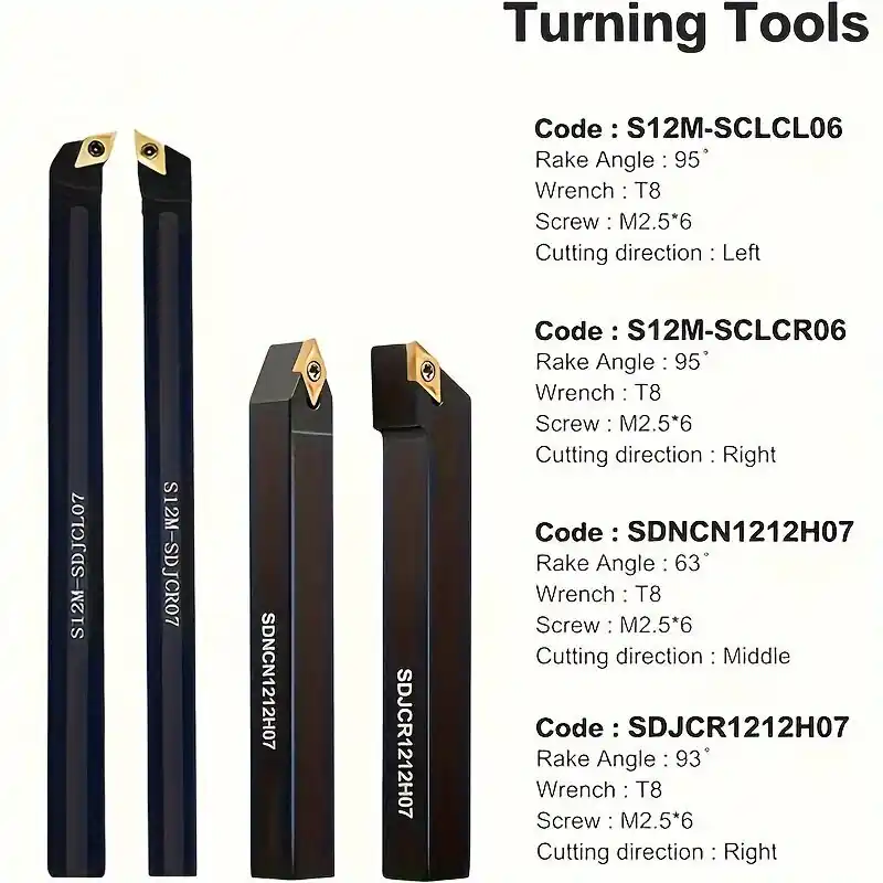 Erikoistarjous kovametallisorvaustyökalusarja, 1 PCS S12M-SDJCR07+2PCS DCMT07