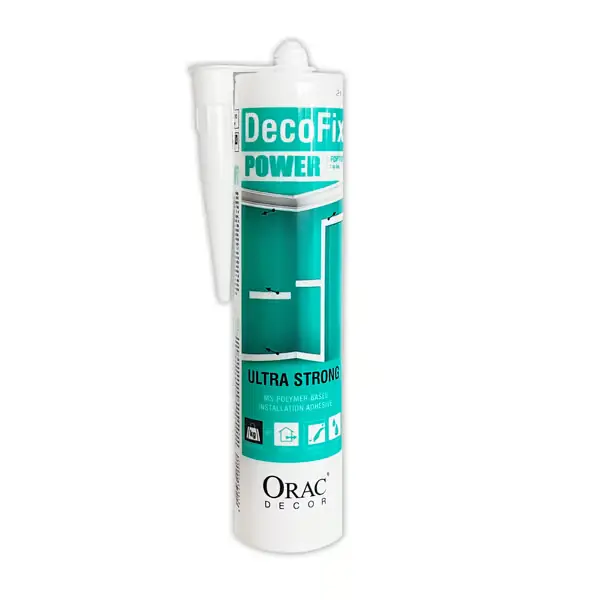 Poisto Asennusliima varten listat Orac Decor FDP700 erityisen vahva MS-polymeeriliima 290 ml kattaa alueen n. 7 - 8 m