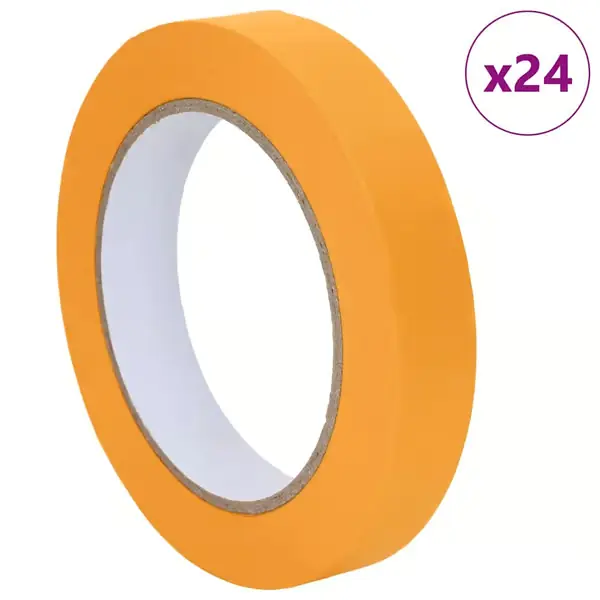 vidaXL Maalarinteippi 24 kpl Keltainen 19 mm x 50 m Paperi Älä Missaa
