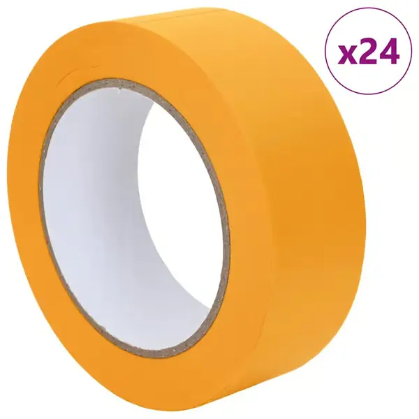 vidaXL Maalarinteippi 24 kpl Keltainen 38 mm x 50 m Paperi Vain Rajoitetun Ajan