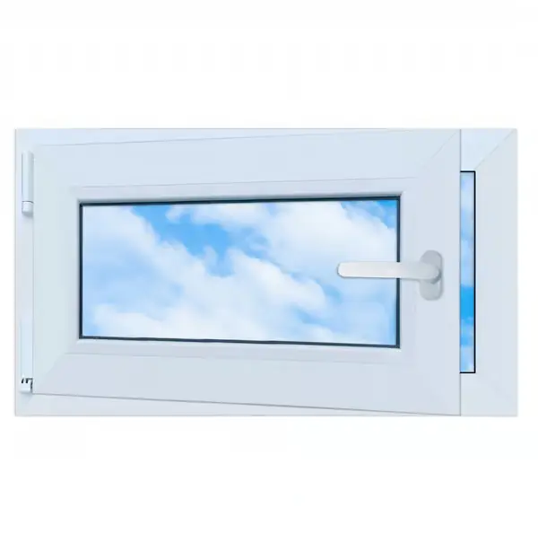 PVC-ikkuna valkoinen 70x40 VASEN, uusi 700x400 mm kallistus- ja käänntöikkuna RU-kaksoislasi Alennettu