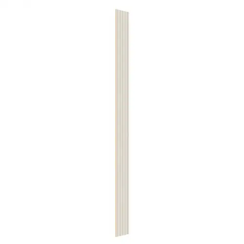 Akustiset seinäpaneelit, 8 kappaletta, 245x16,6x0,9 cm, valkoinen, WPC-materiaali Bestseller