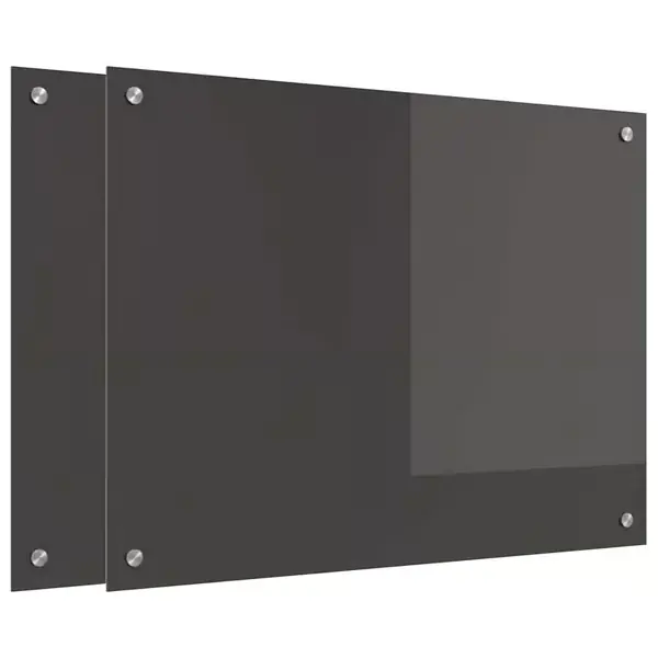 Alennus vidaXL Keittiön taustalevy 2 kpl Tummanharmaa 80 x 60 cm karkaistu lasi