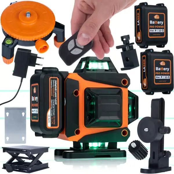 Viikonlopputarjous Ristiviivalaser Rosfix Animal Pro Hawk RAPH 16L – 16 Vihreää Linjaa, IP54, USB-C